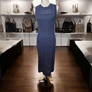 Worthington Sleeveless Knit Midi Dress in Blue